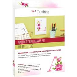 Tombow Watercoloring Canvas set Floral Letters