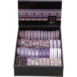 Creotime Decorative Ribbon, W: 10 mm, purple, 48x2 m/ 1 pack