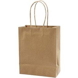 Paper Bag, H: 23 cm, W: 18x9 cm, 125 g, brown, 10 pc/ 1 pack