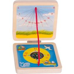 Goki Peggy Diggledey Wooden sundial and compass