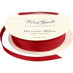 Decoration Ribbon, W: 6 mm, red, 15 m/ 1 roll