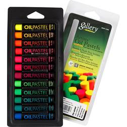 Gallery Oil Pastel, L: 7 cm, thickness 11 mm, neon colours, 12 pc/ 1 pack