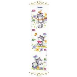 Vervaco Height Chart Kitten Counted Cross Stitch Kit, Multi-Colour