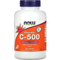 NOW Foods Chewable C-500 Orange Juice 100 Tablets