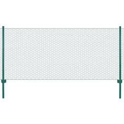 vidaXL Wire Mesh Fence with Posts