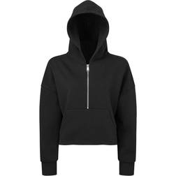 Tridri Women's 1/2 Zip Hoodie - Black