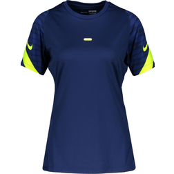 Nike Dri-FIT Strike Short-Sleeve T-shirt Women - Blue Void/Deep Royal Blue/Volt