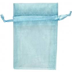 Creativ Company Organza Bags, size 7x10 cm, light blue, 10 pc/ 1 pack