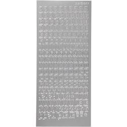 Creativ Company Stickers, alphabet, 10x23 cm, silver, 1 sheet