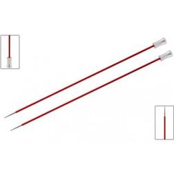 Knitpro KNIT PRO KP47263 Zing: Knitting Pins: Single Ended: 30cm x 2.50mm, 2.5mm, Red