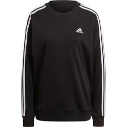 Adidas Women Essentials Studio Lounge 3-Stripes Sweatshirt - Black/White