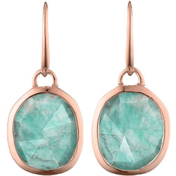 Monica Vinader Siren Wire Earrings - Rose Gold/Amazonite