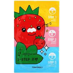 Tonymoly Runaway Strawberry Seeds 3 Step Nose Pack