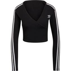 Adidas Women's Adicolor Classics Cropped Long Sleeve Top - Black