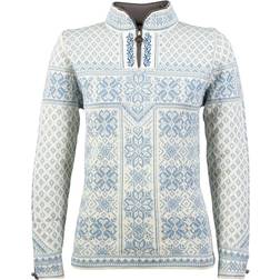 Dale of Norway Peace Women's Sweater - OffWhite/Iceblue