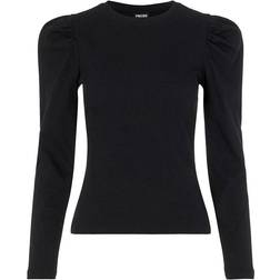 Pieces Anna Long Sleeved Blouse - Black