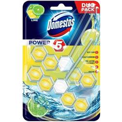 Domestos Power 5 Toilet Rim Block Lime