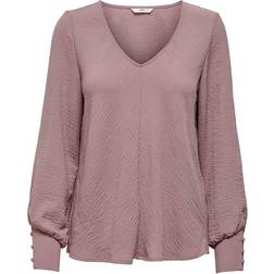 Only Mette Uma Solid Top - Purple/Elderberry