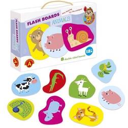 Alexander A 1858 Baby Picture Card Set Animals, 8 Laying Boards with 8 Flash Board Picture Cards Made of Cardboard, Tile Game Cards with 16 Designs, Flashcards for Early Education, Children's Learning Toy from 12 Months