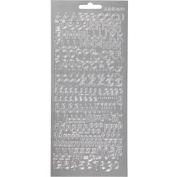 Creativ Company Stickers, alphabet, 10x23 cm, silver, 1 sheet