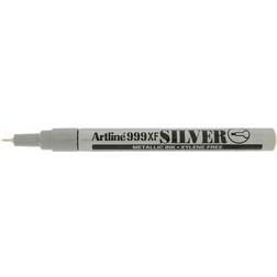 Artline 48963 0.8 mm Extra Fine Bullet Tip Permanent Marker Assorted All Metal Body Water Resistant Silver Pigment Ink