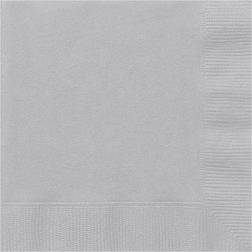 Unique Party 20x Paper Napkins (Silver)