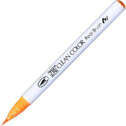 Zig Clean Color Real Brush Marker fluorescent orange 002