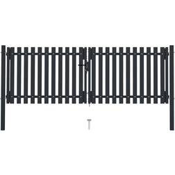 vidaXL Double Door Fence Gate 306x150cm