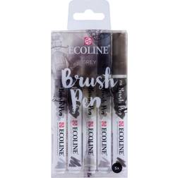 Royal Talens Ecoline Brushpen Brush Pen Grey 5 pcs