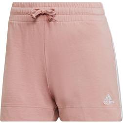 Adidas Essentials Slim 3-Stripes Shorts Women - Wonder Mauve/White