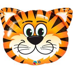 Qualatex Tickled Tiger Head Supershape Balloon