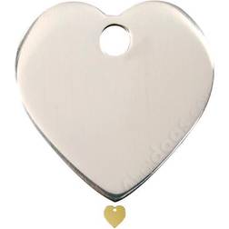 Red Dingo Stainless Steel Tag Heart Large