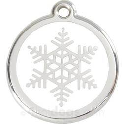 Red Dingo Enamel Tag Snow Flake Large