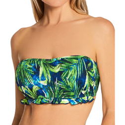 Pour Moi Free Spirit Strapless Underwired Bikini Top - Palm