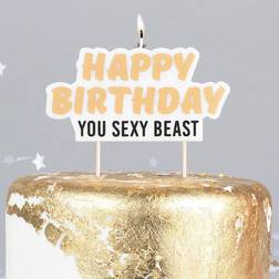 Ginger Ray Cake Candle Happy Birthday You Sexy Beast 1-pack
