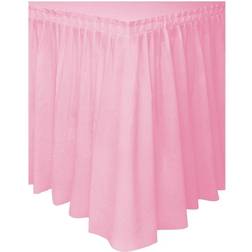 Unique Party 50402 Plastic Baby Pink Table Skirt, 14ft