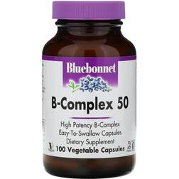 Bluebonnet Nutrition B-Complex 50 100 Vegetable Capsules