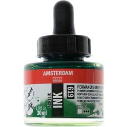 Amsterdam Acrylic Ink Bottle Permanent Green Deep 30ml