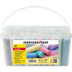 Faber-Castell Eberhard Faber Straßenmalkreide 10,1cm VE=50 Stück farbig sortiert Eim