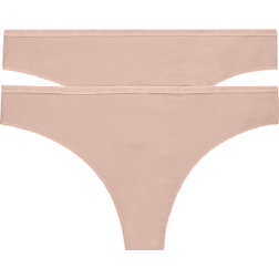 Calvin Klein CK One Plus Size Thongs 2-pack - Cedar