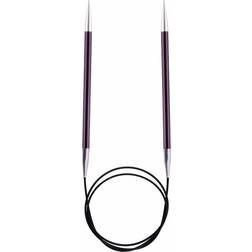 Knitpro KP47193 Zing: Fixed Circular ting Pins: 120cm x 6.00mm, 6mm Purple