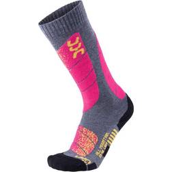 UYN All Mountain Socks Women - Medium Grey Melange/Pink