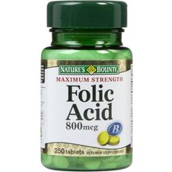 Natures Bounty Folic Acid 800mcg 250