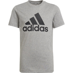 Adidas Boy's Essentials T-shirt - Medium Grey Heather/Black (HE9281)