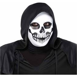 Amscan 841322-55 Halloween Black Skull Mask, 1 Pc