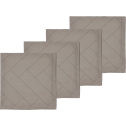 Södahl Tiles Damask 4-pack Tøyserviett Brun (45x45cm)