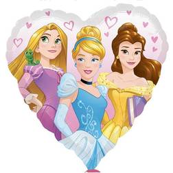 Amscan 3426701 Heart Shape Foil Balloon with Disney Princess Design-1 Pc