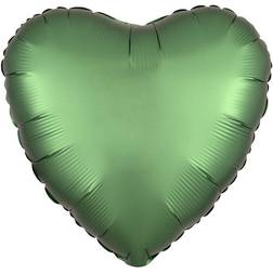 Amscan Anagram 3858701 Satin Luxe Emerald Green Foil Heart Balloon 18 Inch