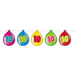 Folat 10th Birthday Balloon Garland Multicolor 10 Meters