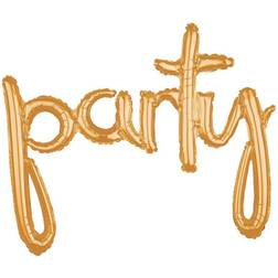 Amscan Anagram 3669811 Gold 'Party' Foil Air-filled Phrase Balloon 39"
